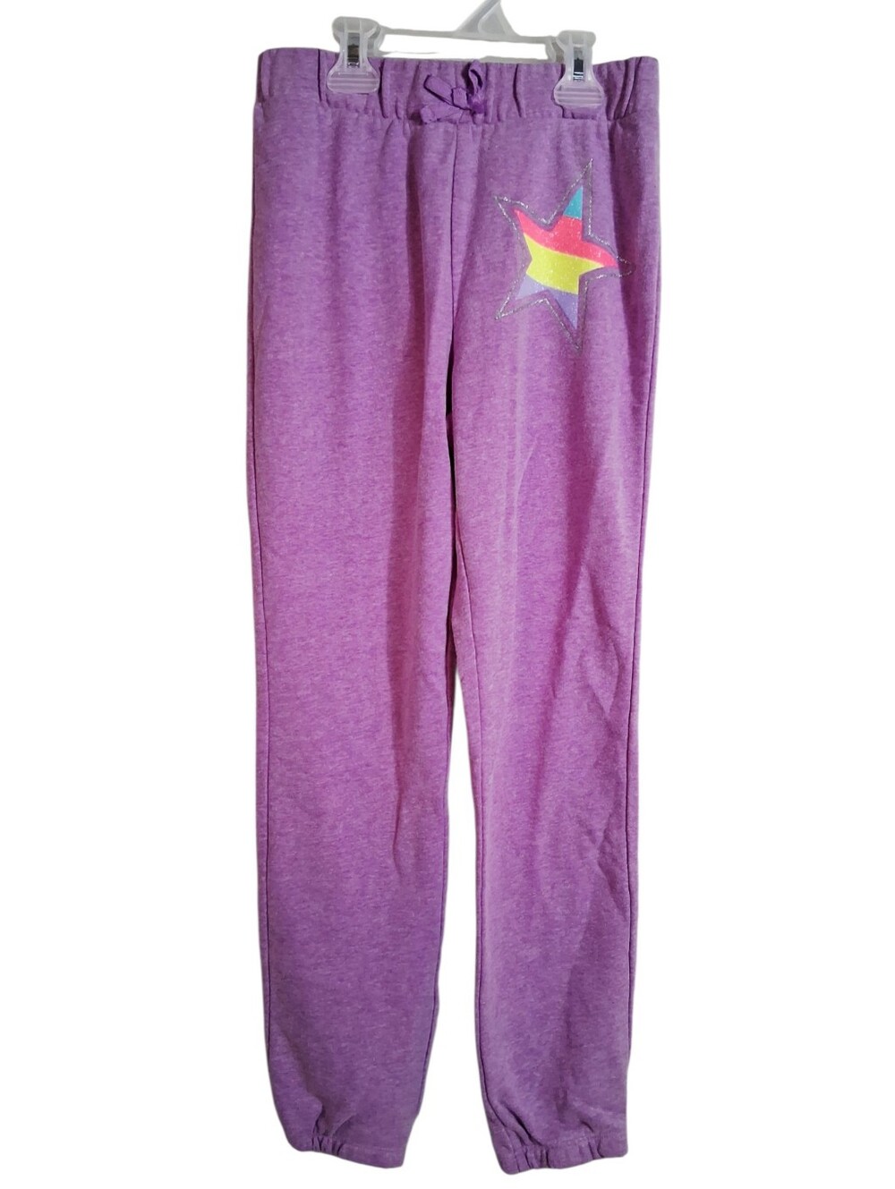 PLACE | Purple Rainbow Star | Lounge Sweatpants - Girls Size L 10/12